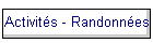 Activits - Randonnes